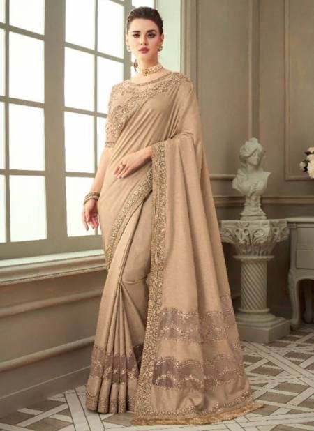 Off White Colour TFH Shadow Silk New Heavy Designer Party Wear Exclusive SAREE Collection 6105